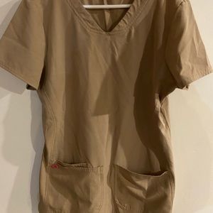Beige scrub top